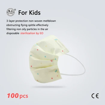 

100pcs Kids Medical mask 3 Ply Non Woven Ear Loop Disposable Face Mask for child Antivirus dedicated Medical face kids mask