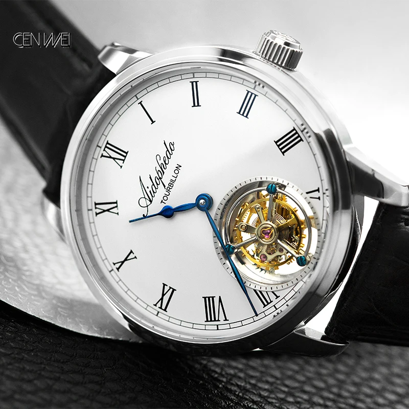 Real Tourbillon ST8230 мужские деловые повседневные часы Aidophedo Мужские механические из