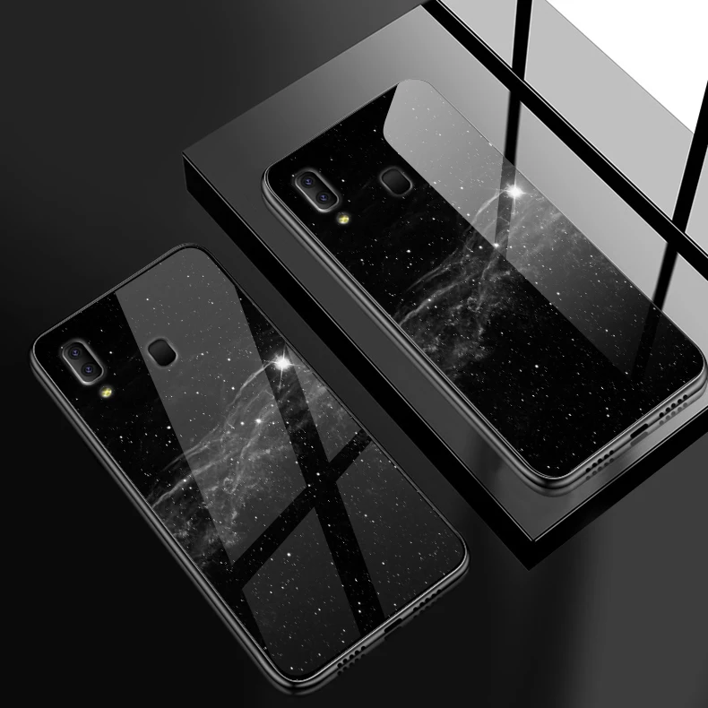 Закаленное Стекло Крышка для samsung Galaxy A10 A20 A30 A40 A50 A6S A70 A80 A90 A8S чехол для телефона J4Plus M10 M20 M30 Note9 Роскошные Coque - Цвет: W242