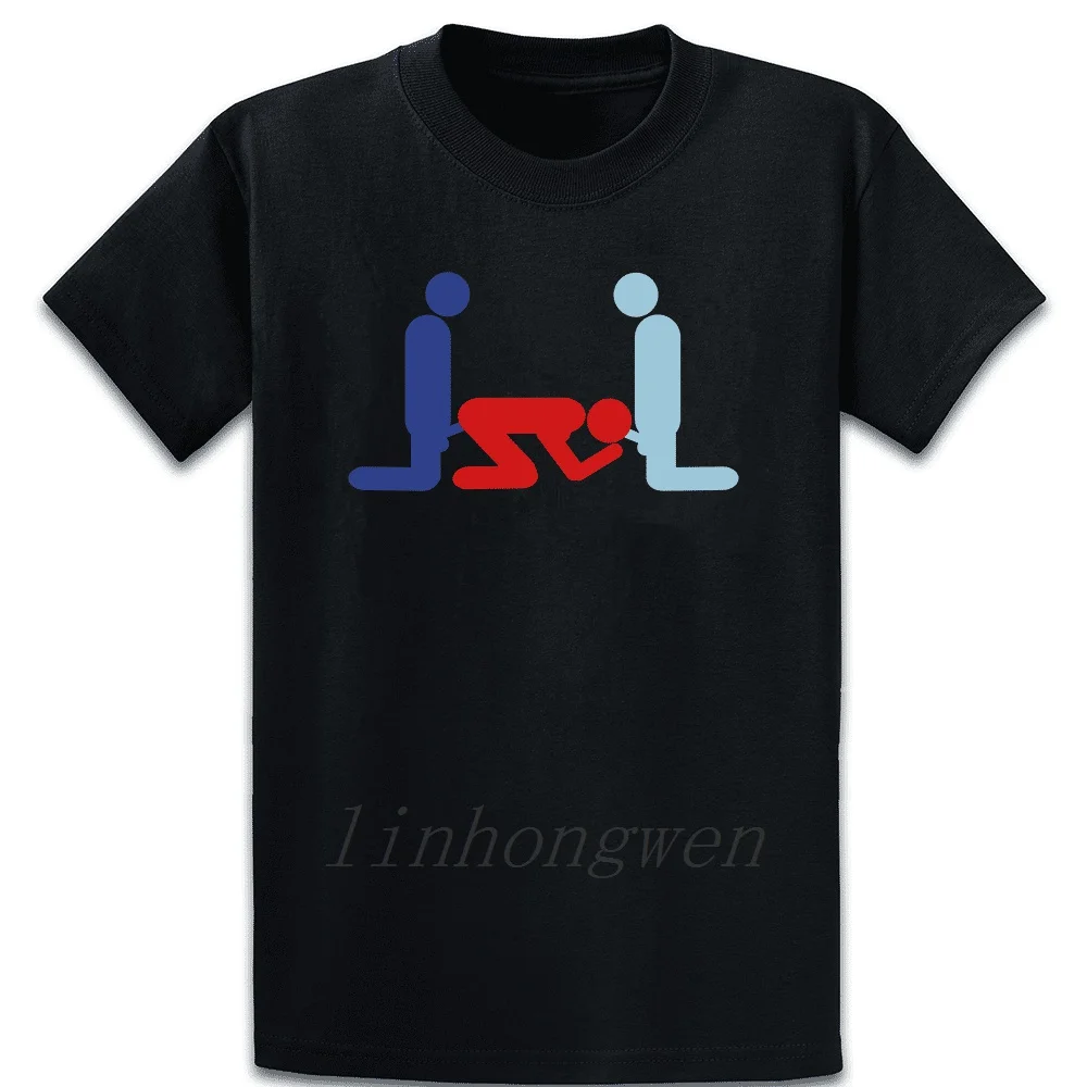 Funny Sex-Threesome T Shirt Crazy Spring Comical Cool S-4XL Tee Designer Male 5XL T-Shirt |