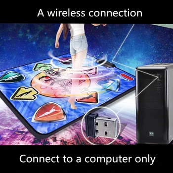 

Music Dance Pad Dancing Step Dance Mats Pad Pads Dancer Blanket HD Non-Slip Foot Print Mat to PC with USB