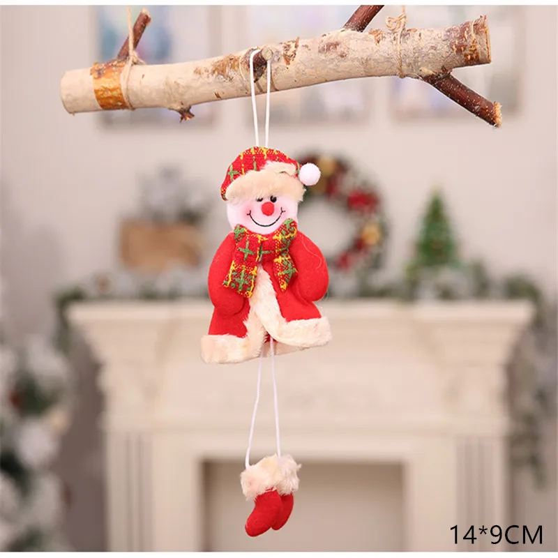 Год милые рождественские куклы Санта Клаус/Снеговик/Лось кулон Noel Рождественская елка Декор для дома Рождественский Navidad детский подарок