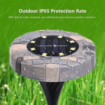 

4pcs Solar Light Outdoors IP65 Waterproof 8LED Solar Street Light Garden Decor Buried Stair Lamp Underground Decking Solar Lamp
