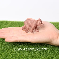 Realistic Woodland Grizzly Bear Family Figurines - Forest Animal Collection & Home Decor (Brown bear cub)