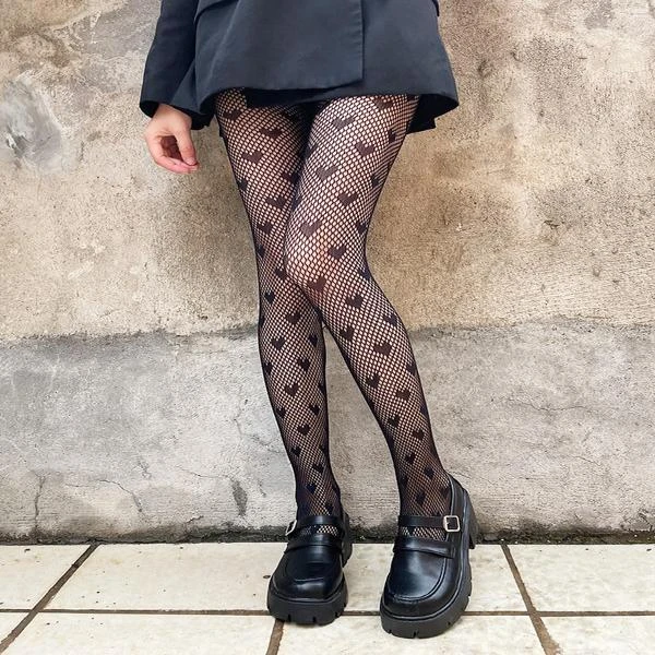

Колготки shgear Mei, женские, в сеточку, черные, в форме сердца