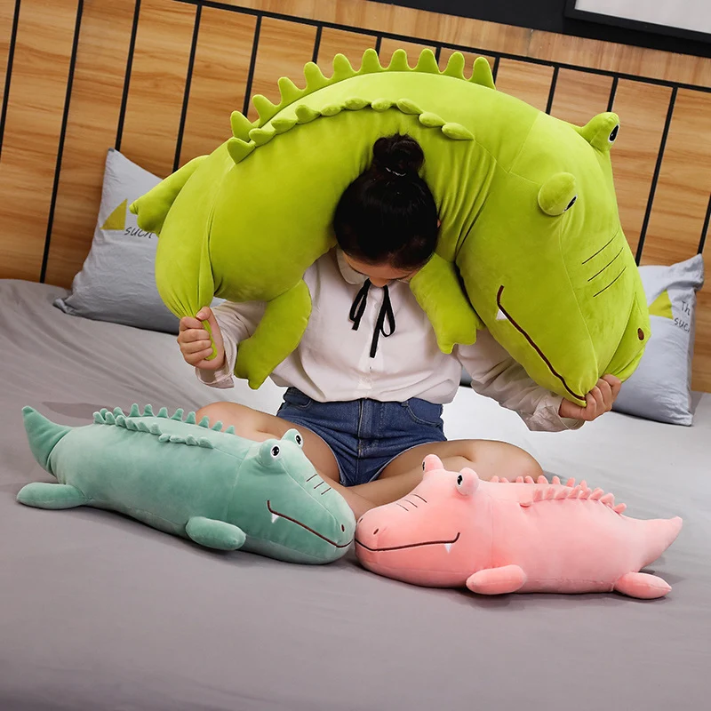 60-100 см имитация вниз хлопок крокодиловые плюшевые игрушки мягкие животные плюшевые подушки кукла украшение для дома подарок для детей