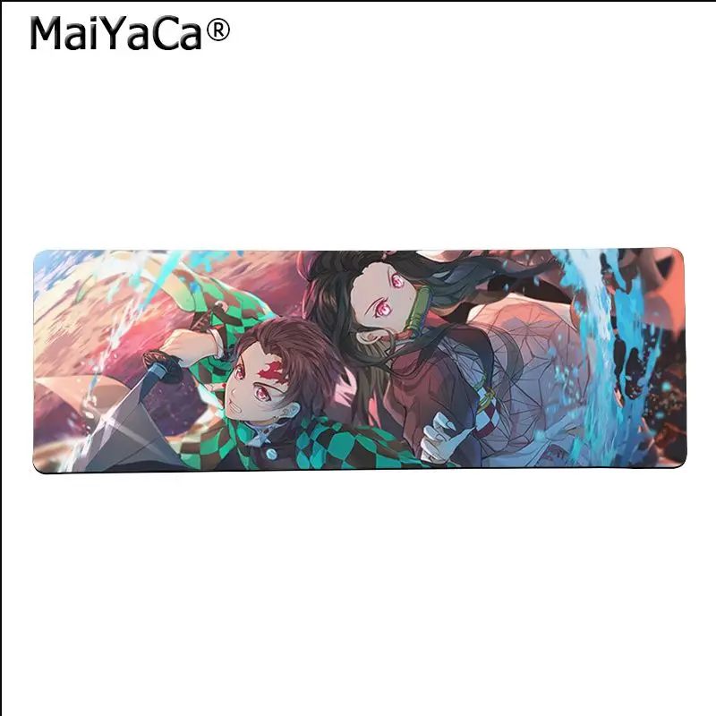 Maiya Top Quality Demon Slayer Kimetsu no Yaiba Beautiful Anime Mouse Mat Free Shipping Large Mouse Pad Keyboards Mat - Цвет: Lock Edge 30x80cm