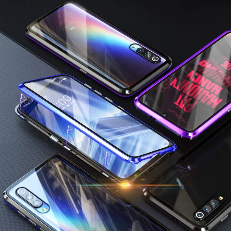 Чехол из закаленного стекла для REDMI NOTE 7 PRO K20PRO K20 7A XIAOMI 9T PRO 9TPRO 9SE 9 6X A2 CC9 CC9E Магнитный адсорбционный металлический чехол