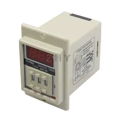 

White AC/DC 36V Power on Delay Timer Time Relay 1-999 Minute 8 Pins ASY-3D