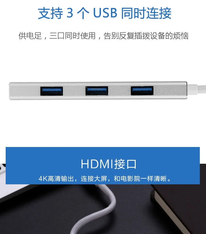 Тип-c к hdmi 7в1 многофункциональный конвертер TFSD кард-ридер HUB3.0 адаптер док-станции