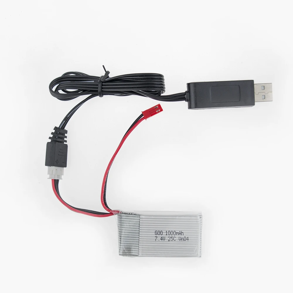 

1 pcs 7.4V 1000mAh 25C WLtoys V912 V915 Battery with usb charger For RC Multicopter Wholesale