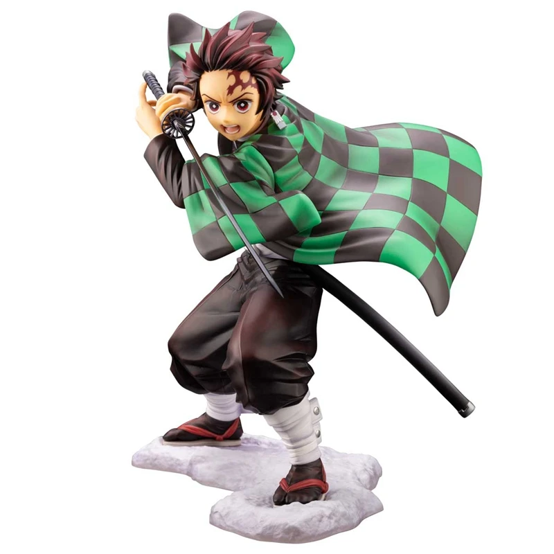 Аниме Статуэтка демон убийца Kimetsu no Yaiba Kamado Tanjirou Agatsuma Zenitsu Kamado Nezuko ПВХ фигурка игрушки Juguetes