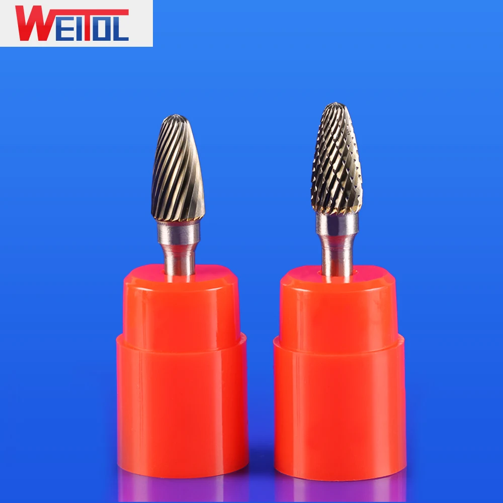 WeiTol 8mm F carbide burrs CNC engraving burr for grinding metal rotary file cutters Grinders Accessories | Инструменты