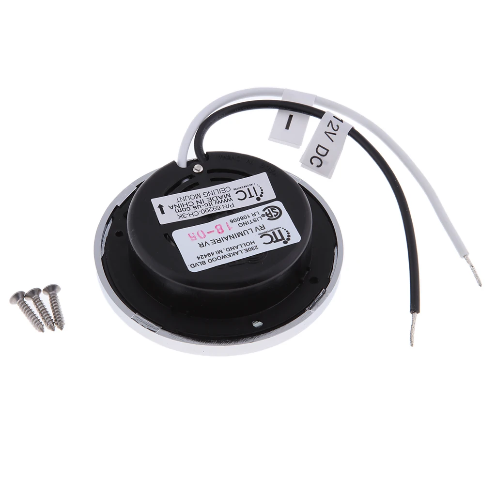 MagiDeal 12V светодиодный потолочный светильник для автомобильной лодки RV nterior Dome 3000K 2,9'