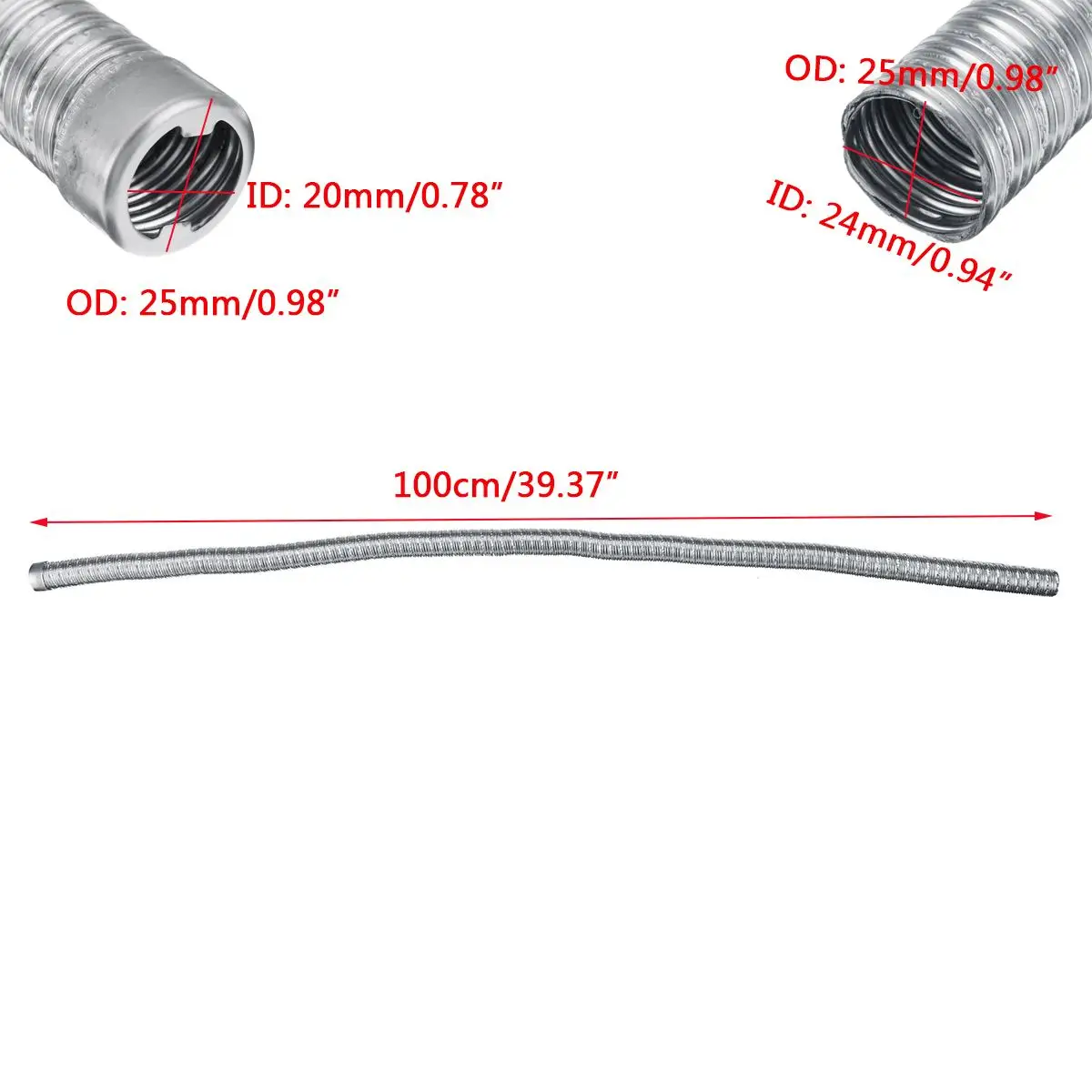 2/4pcs 100cm  ̾ ڵ    24mm     ȣ Ʃ θ Webasto Eberspacher