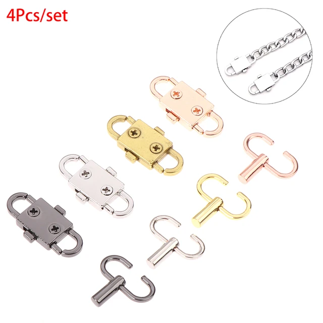EXCEART 4pcs Strap Adjustment Buckle Metal Slide Buckles Bag Buckle  Crossbody Chain Buckle Crossbody Wallet Buckles and Accessories Bag Strap  Clips