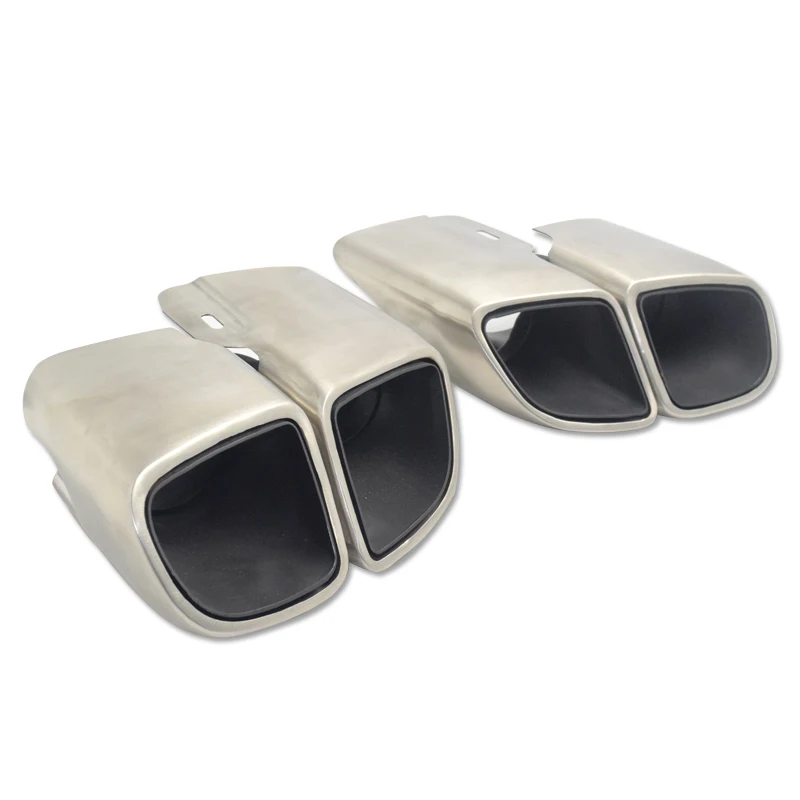 1 пара квадратных выхлопных труб из нержавеющей стали задний глушитель Exhuast для
