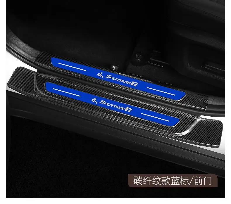 Для Kia Sportager- высококачественная нержавеющая стальная Накладка на порог двери приветствуется отделка педали Аксессуары для стайлинга автомобилей - Цвет: 8pcs set E