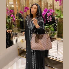 

Abayas For Women Elegant Hijab Dress Dubai Turkey Muslim Hijab Dress Caftan Marocain Shiny Stones Kimono Islamic Clothing