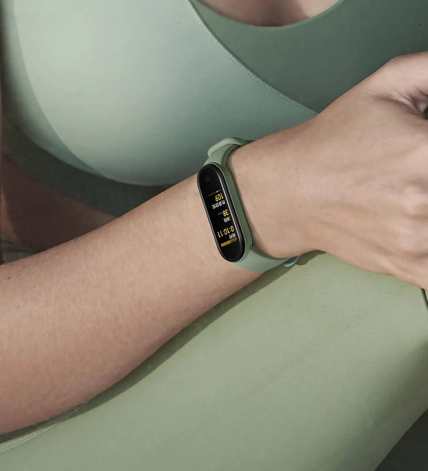 Xiaomi-Pulsera inteligente Mi Band 5 XMSH10HM original, con pantalla a  color AMOLED, carga magnética por NFC, 1,1\