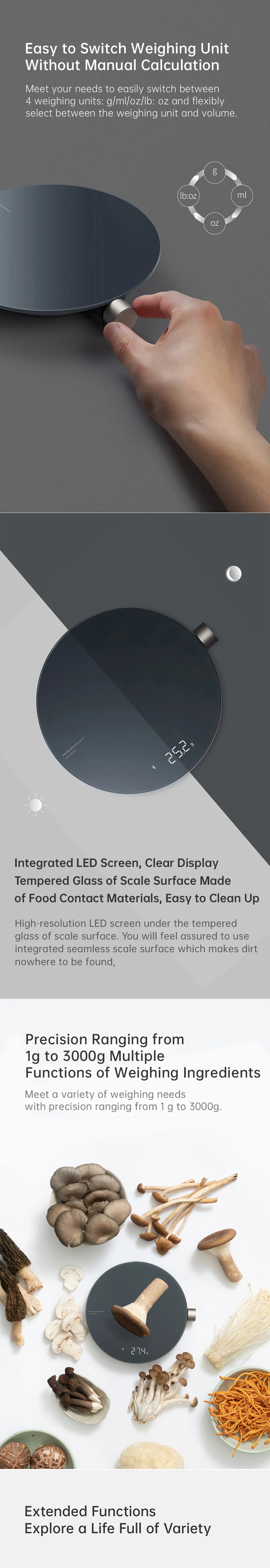 HOTO Smart Kitchen Scale description image 4
