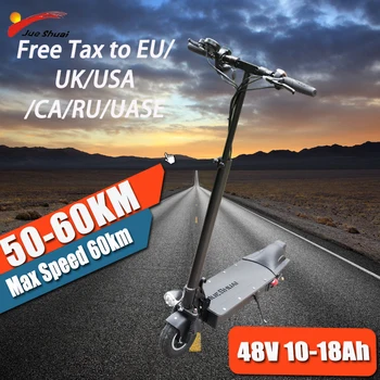 شراء 48 فولت سكوتر كهربائي مع مقعد الكبار 8 بوصة عجلتين خطوة سكوتر مع 10A-18AH بطارية ليثيوم للطي لوح التزلج الكهربائية