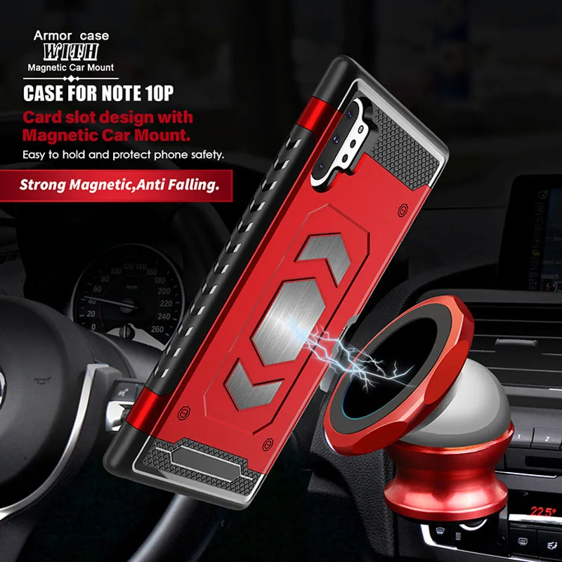 Защитный чехол для автомобиля металлический магнитный Samsung Galaxy S20 Plus Ultra S10 S8 S9 S7 A6