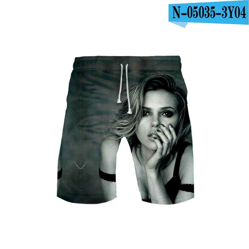 Scarlett Johansson 3D печатные летние шорты для мужчин модная спортивная одежда короткие спортивные штаны повседневные Карманы Drawstring мужская одежда - Цвет: one