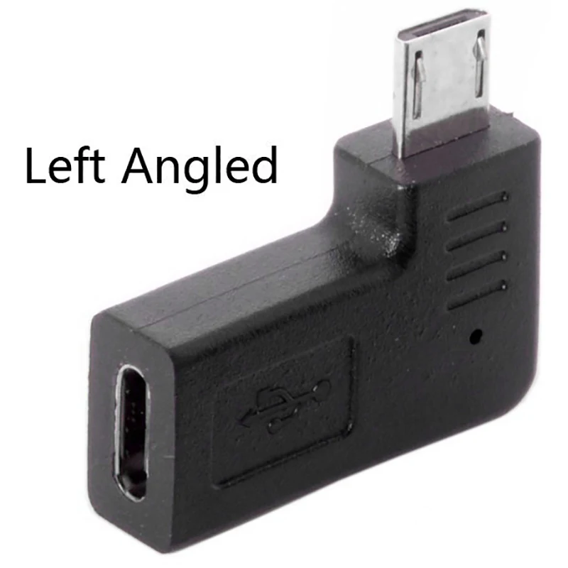 1 пара USB C Type Женский к Micro 2 0 5Pin Мужской адаптер данных 90 градусов левый и правый