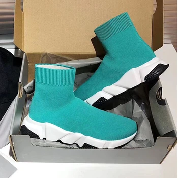 

Stretch Sock Boots Candy Color Women Ankle Boots Unisex Shoes Big Size 45 Brand Sock Shoes Couple Sneakers Comfortable Light