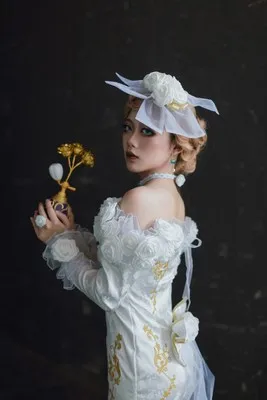 Игра Identity V Vera Nair Косплей Костюм нет больше сегодня свадебное платье белое платье костюмы на Хэллоуин