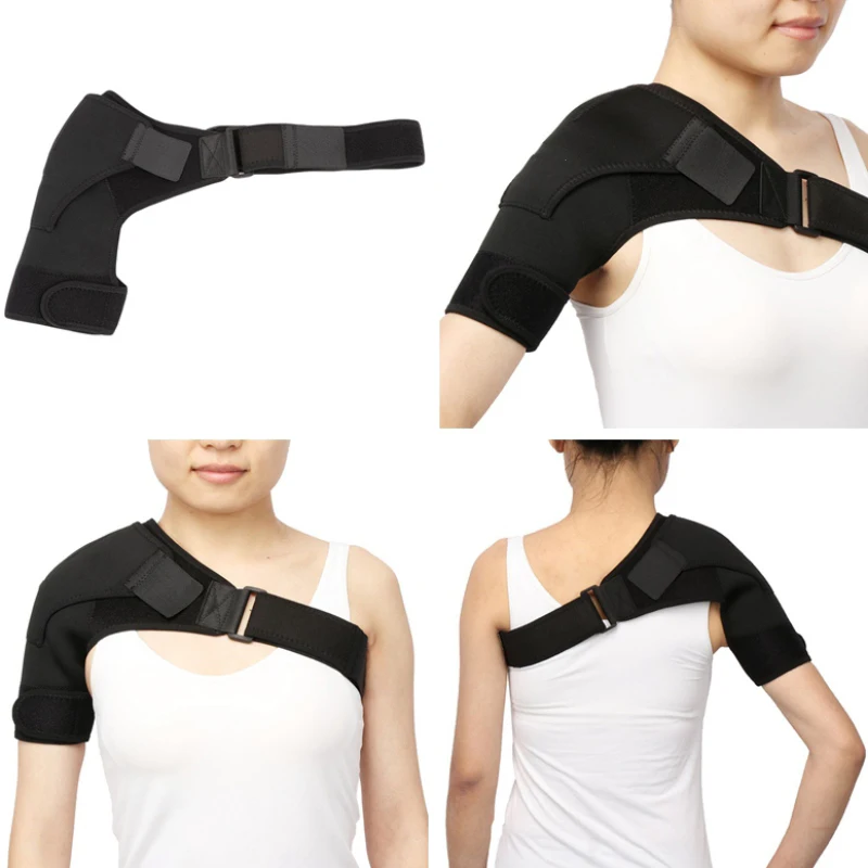 Регулируемый дышащий спортивный уход для тренажерного зала, для одного плеча, поддержка спины, защитный ремень, обертывание, пояс, повязка, черный, для мужчин и женщин