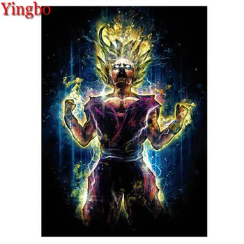 

DIY 5D Full Square round Drill Diamond Painting Dragon Ball Z Diamond Embroidery Mosaic 3d Picture Of Rhinestone Kids Gift