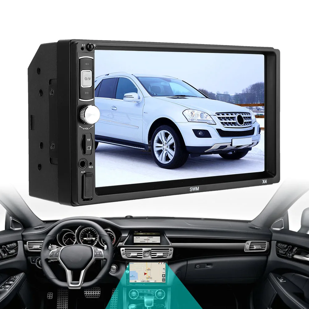 " 2 Din автомобильное радио сенсорный экран автомобиля аудио стерео bluetooth USB FM Авто радио автомобиля мультимедиа MP5 плеер дистанционное управление