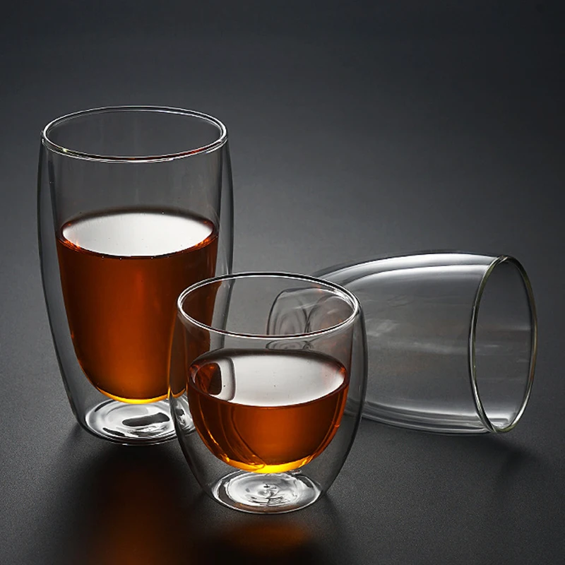 80-450 мл термостойкая двойная настенная прозрачная стеклянная чашка для пива, кофе, креативные чашки с сердцем, ручная работа, здоровый напиток, кружка, чайные кружки