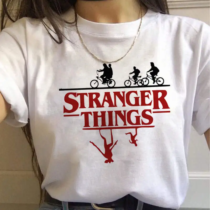 Летнее платье из сериала очень странные 3 Женская Футболка harajuku Eleven в винтажном стиле; женская верхняя одежда Ullzang футболка со смешным рисунком Узкие вставки футболки для девочек - Цвет: 115