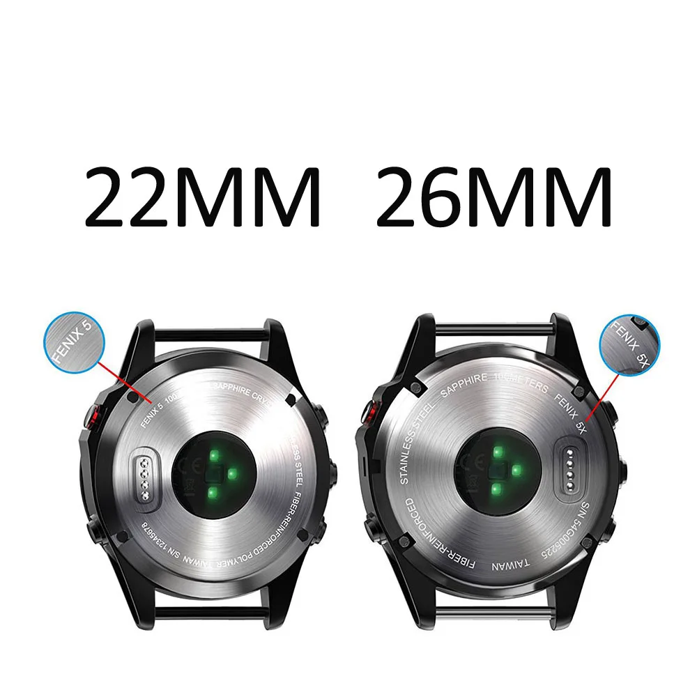 26 м 22 мм ремешок для часов Fenix 6x pro 5 5X силиконовые ремешки браслет 6X 3 3HR|silicone