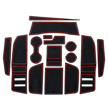 

Door Slot Mat for Audi Q3 2019 2020 Gate Groove Cushion Car Door Rubber Cup Holder Mats Anti-slip Carpets Position