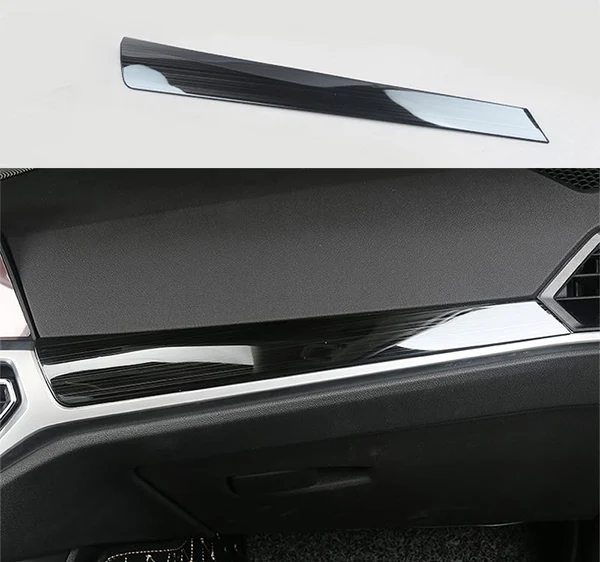 Автомобильный Стайлинг из углеродного волокна центральной консоли воздуха на выходе приборной панели панельные крышки наклейки для BMW 3 серии G20 G28 аксессуары для интерьера - Название цвета: Black