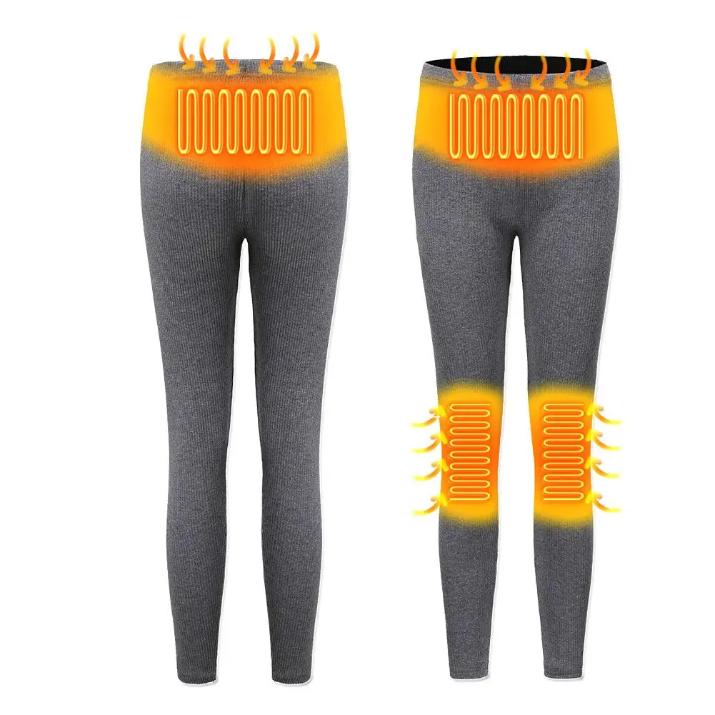 Autumn Winter Intelligent USB Heated Pants Women Men Rechargeable