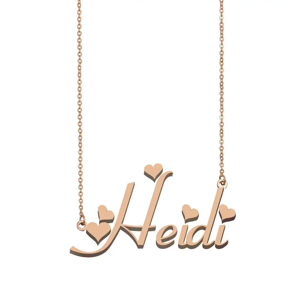 Heidi Name Necklace , Custom Name 