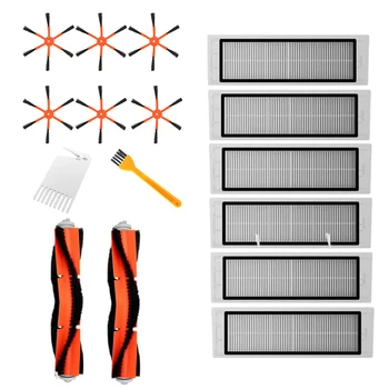 

2 Main Brush + 6 Side Brush + 6 HEPA Filter Suitable for Xiaomi Vacuum 2 Roborock S50 for Xiaomi Roborock Mi Robot Parts Filters