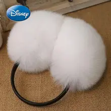 Disney cartoon mulher earmuffs inverno mais veludo quente cabeça vestindo earmuffs kawaii crianças de pelúcia acessórios de inverno