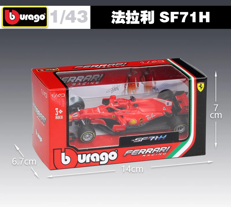 Bburago литой 1:43 автомобиль металлический Ferrari F1 модель автомобиля Formulaa 1 гоночный автомобиль Formule 1 SF70H& 71H& 90 сплав игрушка автомобиль коллекция