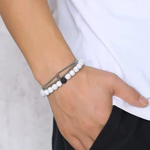 Vnox разнообразные браслеты, Наборы для мужчин, нержавеющая сталь, кожа, регулируемая цепочка, мужские, повседневные, Pulseira, Богемия, праздничные ювелирные изделия