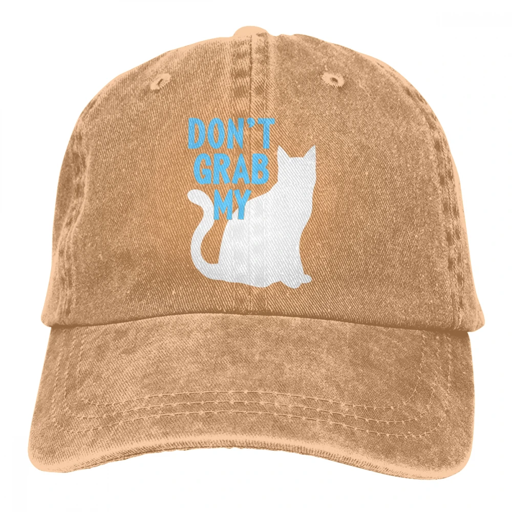 Не хватайте мой Анти-Трамп Casquette черный унисекс Мужские Женские джинсовые бейсболка с ремешком кепки Регулируемый Гольф папа шляпа - Color: Khaki
