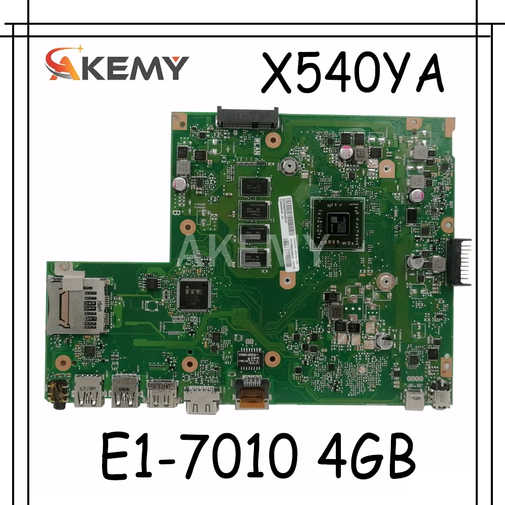 Оригинал для For Asus X540YA материнская плата ноутбука E1-7010 4 Гб основная REV 3 0