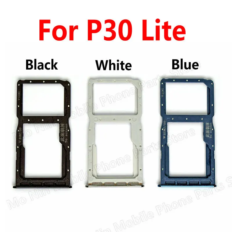 Per Huawei P30 Lite / Nova 4E Sim Card Holder Slot Vassoio Adattatori Di Ricambio Mar-L01A L21A Lx1A L21Paul Lx1M Lx2 Lx2J Lx3A