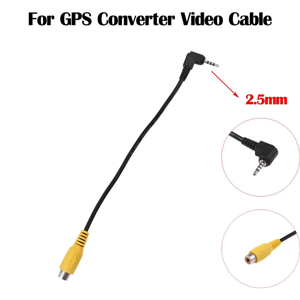 

YATERKU RCA adapter line 2.5 mm Stereo Jack Plug To RCA Female Adapter For GPS Converter Video Cable for GPS Navigation#812y30