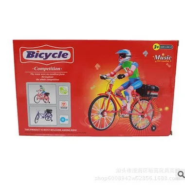 

Model Electric Bicycle with Music Light Small Racing Car Strange New Stall Hot Selling Children'S Educational Toy Batch